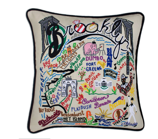 Brooklyn Hand-Embroidered Pillow
