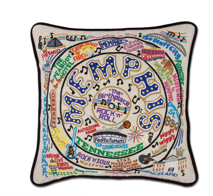 Memphis Hand-Embroidered Pillow