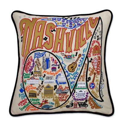 Nashville Hand-Embroidered Pillow