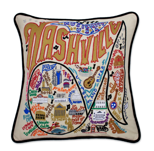Nashville Hand-Embroidered Pillow