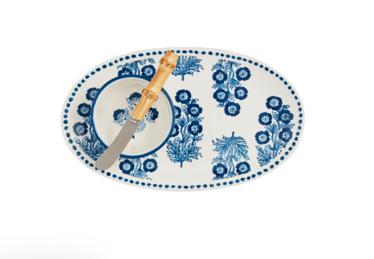 Block Print Tray & Tidbit Set
