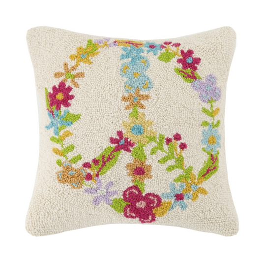 Floral Peace Hook Pillow