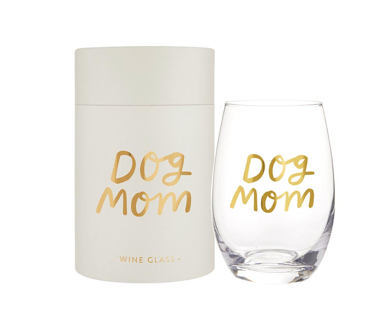 Stemless Wine Glass - Dog Mom