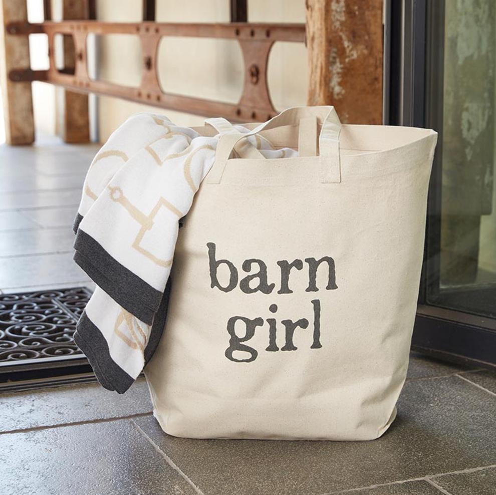 Large Canvas Storage Tote - Barn Girl