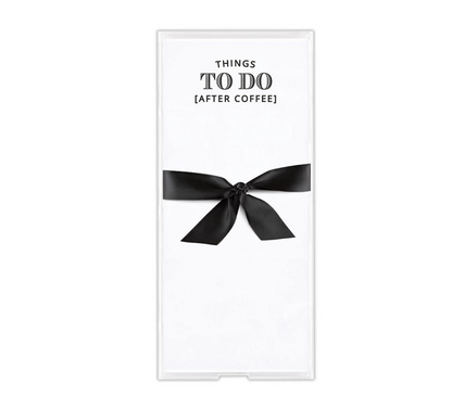 Rectangle Notepaper with Acrylic Tray - Things To Do (After Coffee)