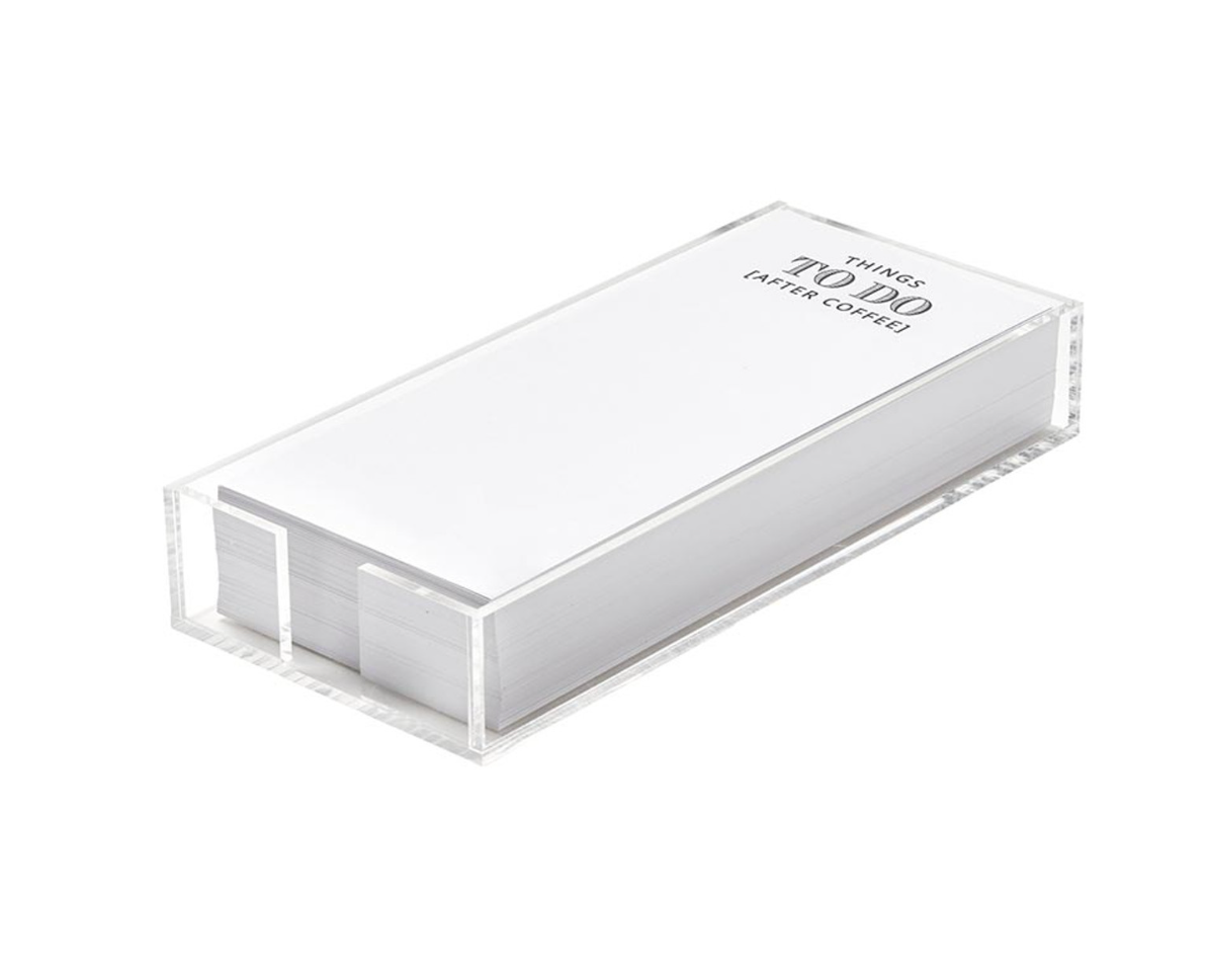 Rectangle Notepaper with Acrylic Tray - Things To Do (After Coffee)
