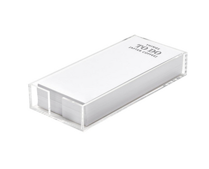 Rectangle Notepaper with Acrylic Tray - Things To Do (After Coffee)