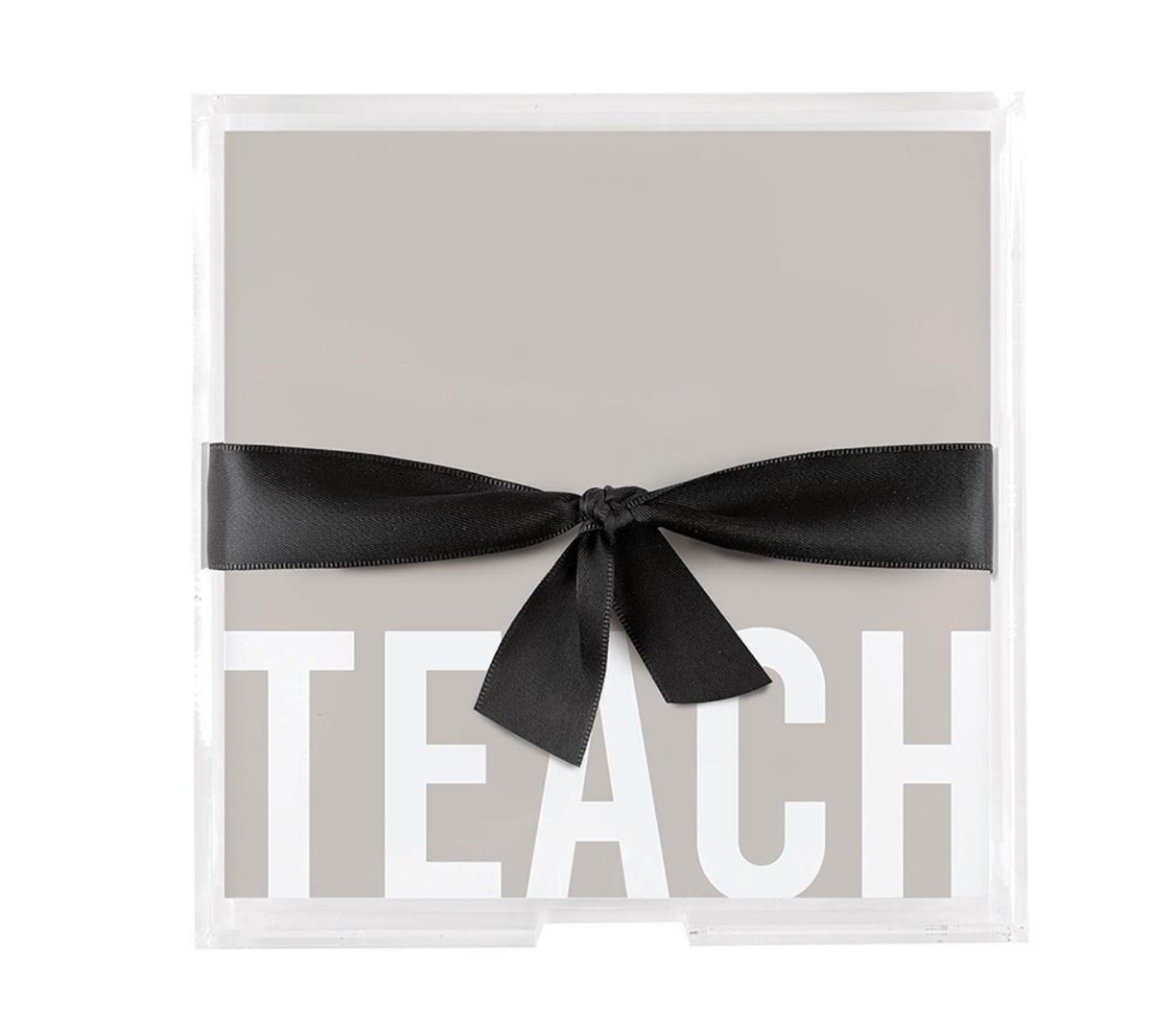 Square Notepaper with Acrylic Tray - Teach