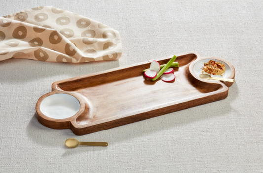 Board With Enamel Dip Set
