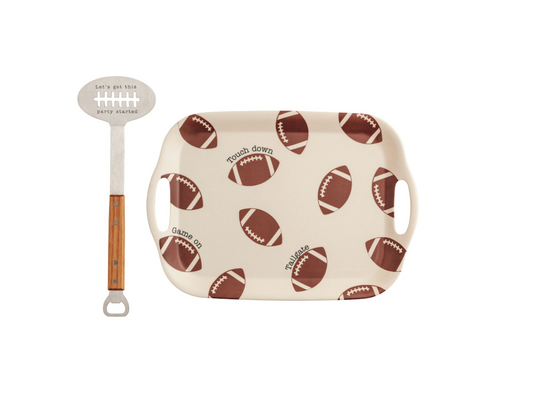 Football Tray & Spatula Set