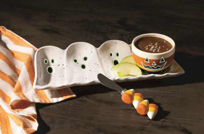 Glow Ghost Tidbit & Tray Set
