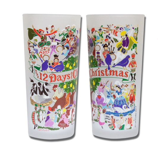 12 Days of Christmas Drinking Glass Set