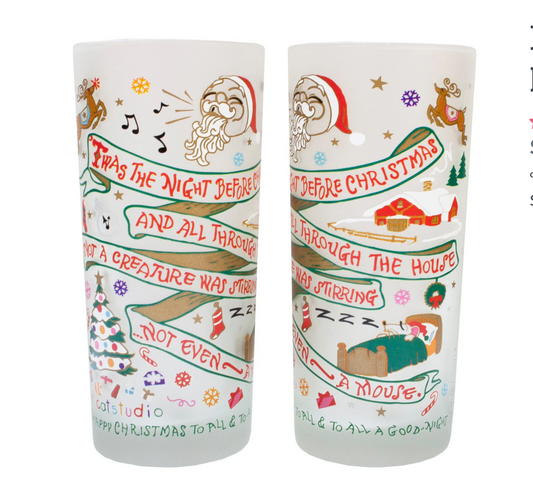 Night Before Christmas Drinking Glass Set