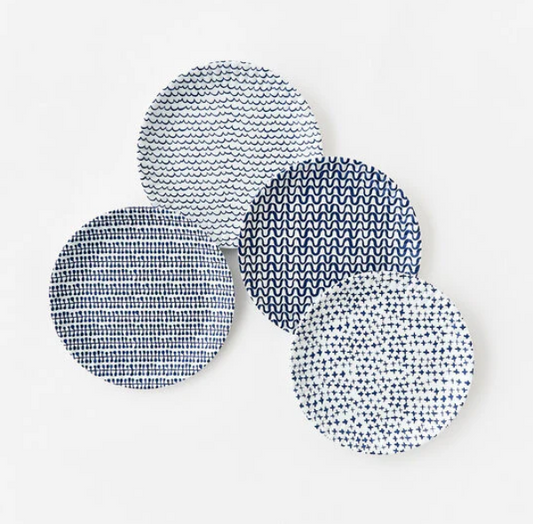 Geometric "Paper" Melamine Plate - Set of 4