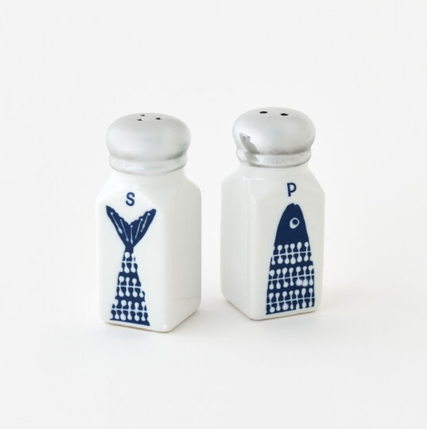 Heads or Tails Fish Salt & Pepper Shaker Set