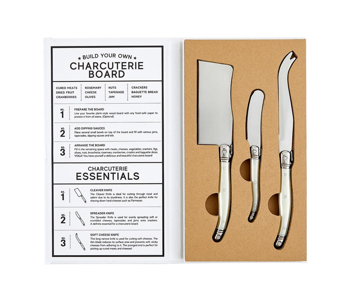 Charcuterie Cheese Knives Book Box - Pearl