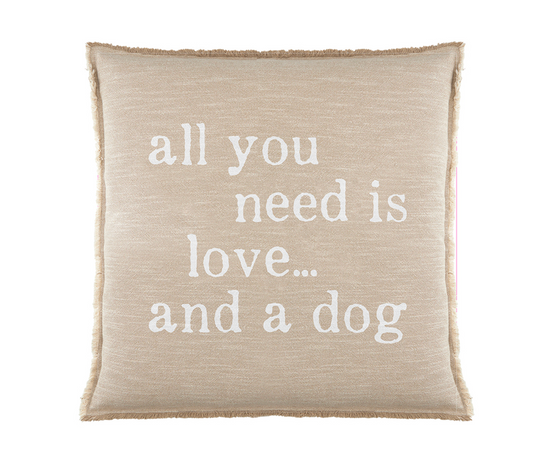 Love and A Dog Euro Pillow