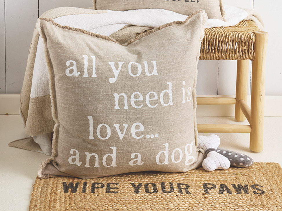 Love and A Dog Euro Pillow