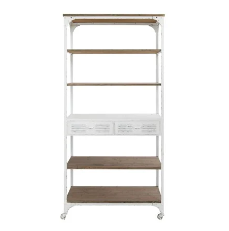 5-Tier Shelf with Drawers on Casters