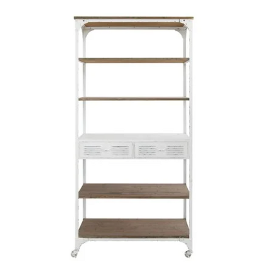 5-Tier Shelf with Drawers on Casters