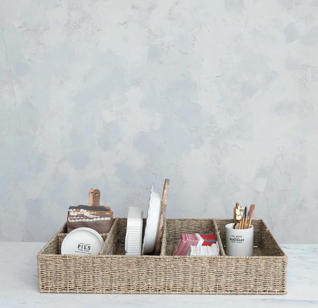 Hand-Woven Seagrass Basket