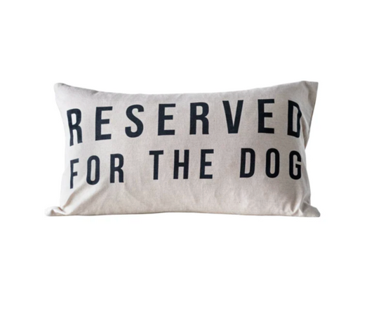 Reserved For The Dog Lumbar Pillow