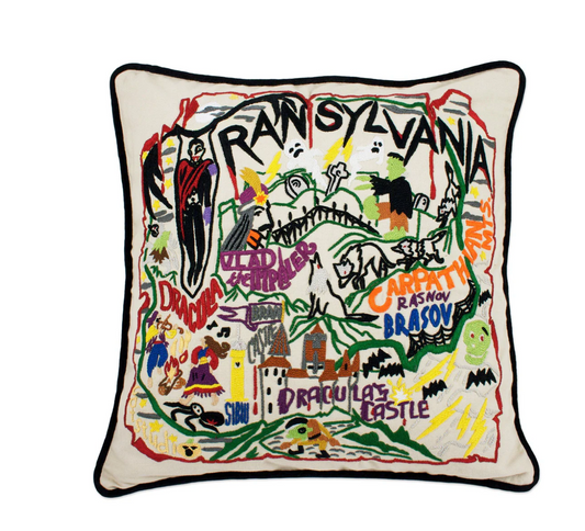 Transylvania Hand-Embroidered Pillow