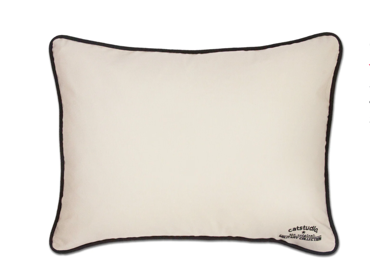 Navy Embroidered Pillow