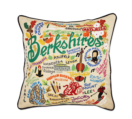 Berkshires Hand-Embroidered Pillow
