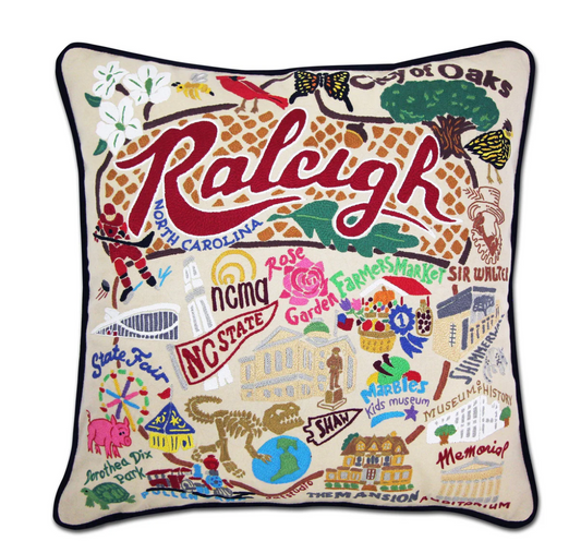 Raleigh Hand-Embroidered Pillow
