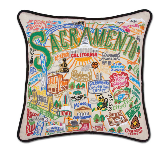 Sacramento Hand-Embroidered Pillow
