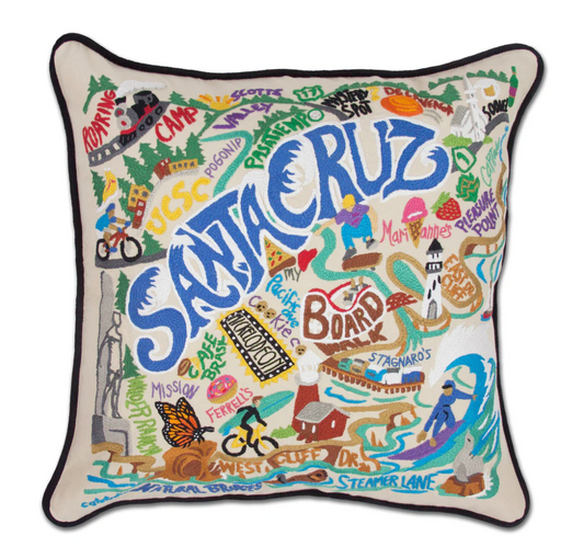 Santa Cruz Hand-Embroidered Pillow