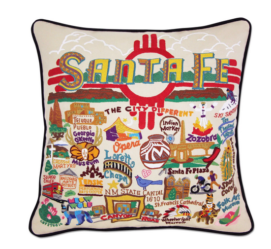 Santa Fe Hand-Embroidered Pillow
