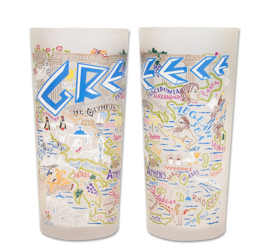 Greece Drinking Glass Set