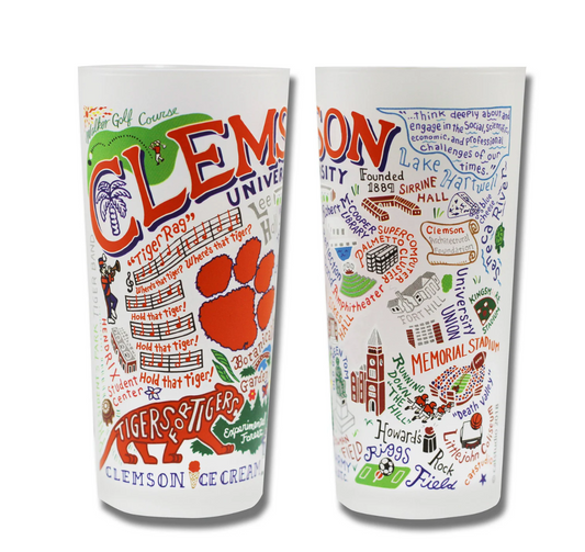 Clemson University Drinking Glass Set