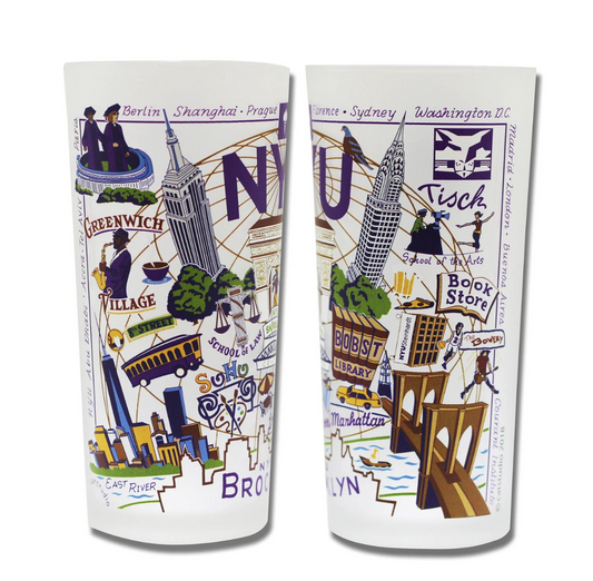 New York University (NYU) Drinking Glass Set