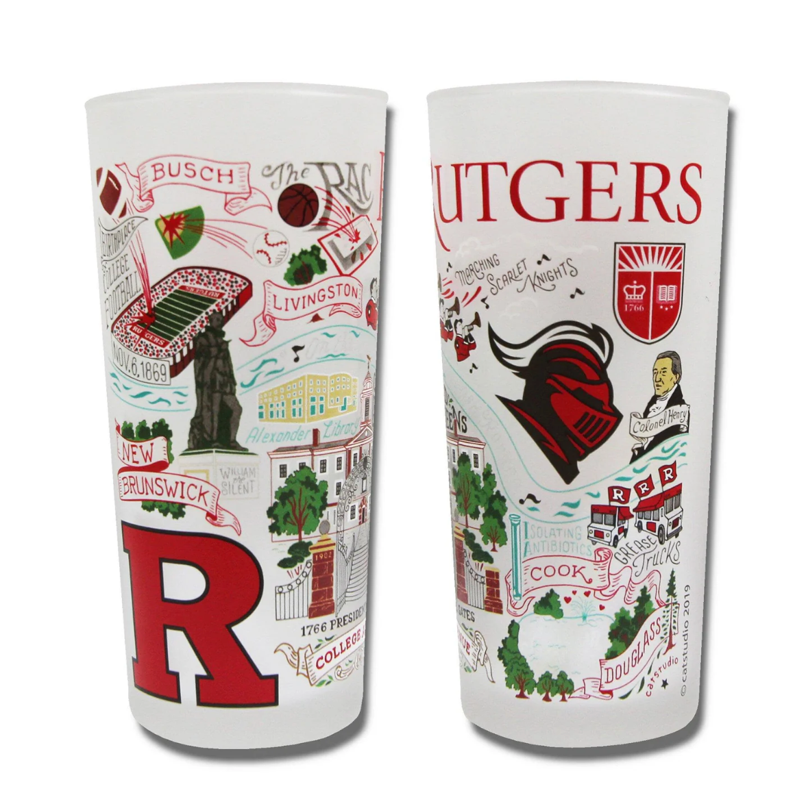 Rutgers University Collegiate Drinking Glass Set