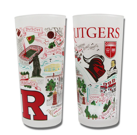 Rutgers University Collegiate Drinking Glass Set