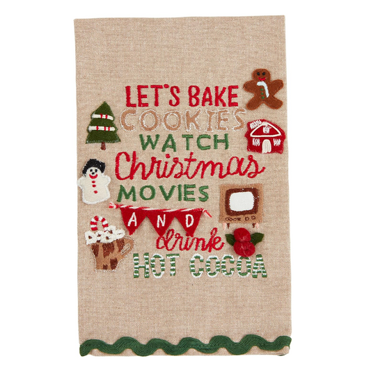 Let's Bake Gingerbread Embroidery Towel