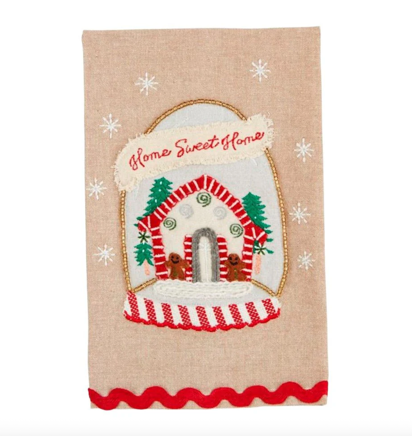 Home Gingerbread Embroidery Towel
