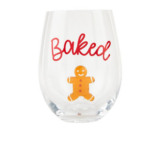 Gingerbread Man Icon Wine Glass