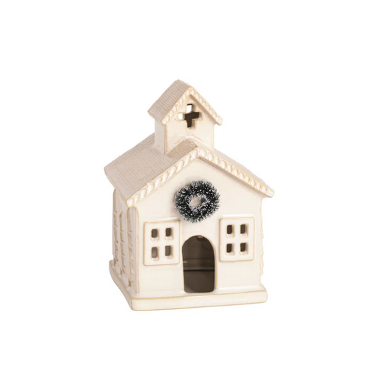 Small Ceramic Church Sitter