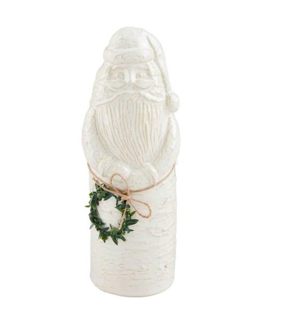 Small White Christmas Santa Sitter
