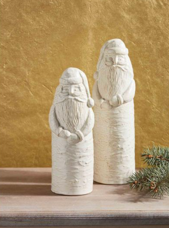Small White Christmas Santa Sitter