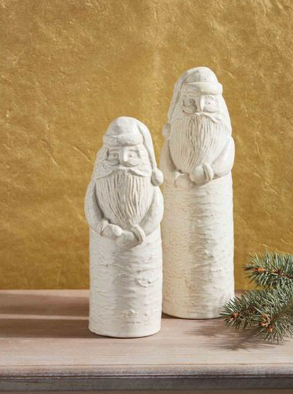 Small White Christmas Santa Sitter