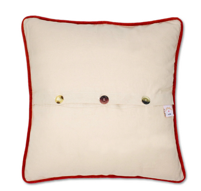 South Pole Hand-Embroidered Pillow
