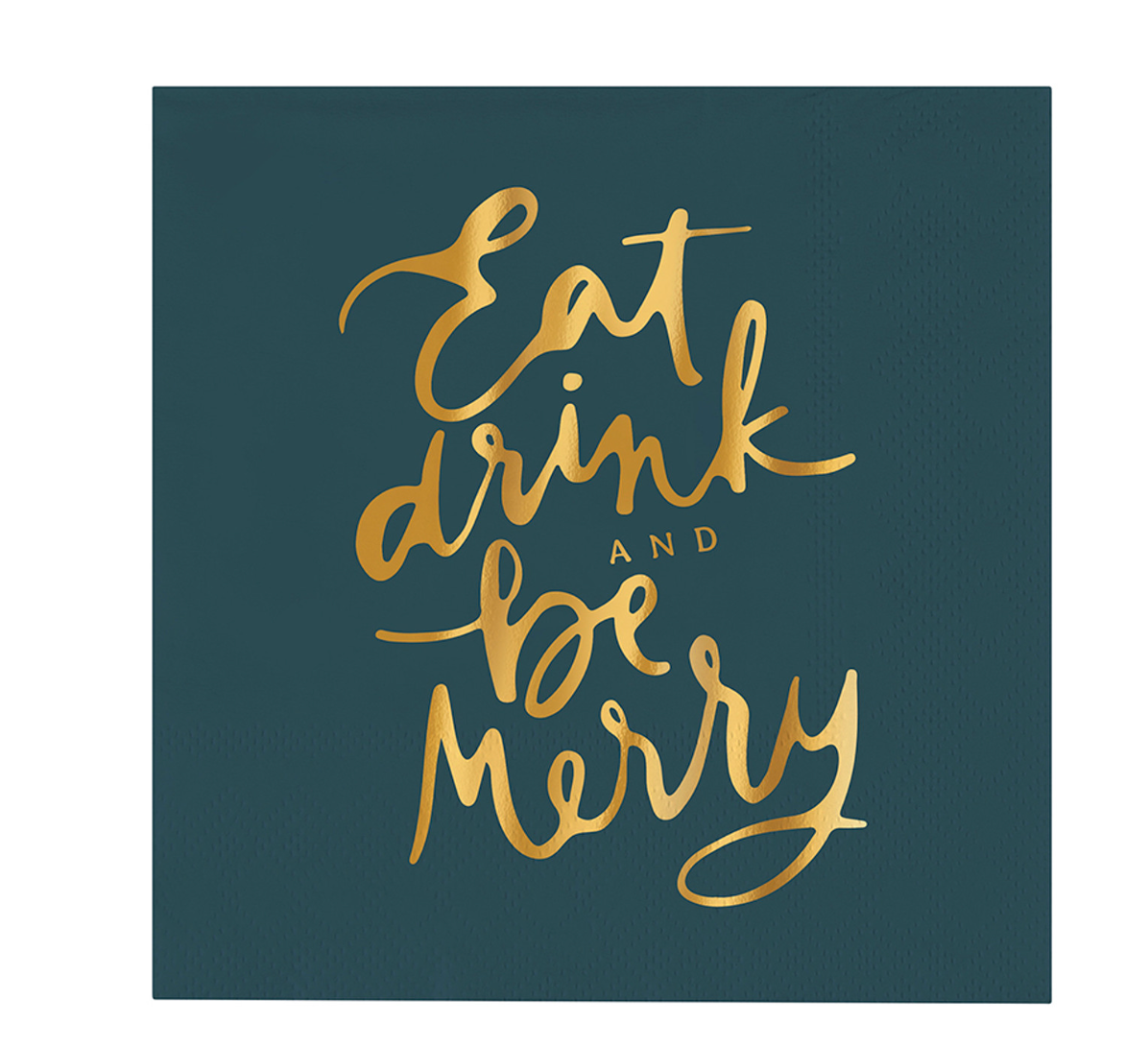 Ceramic Napkin Tray + Napkins - Eat Drink and be Merry