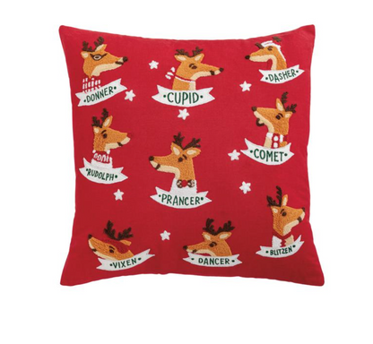 Reindeer Name Pillow
