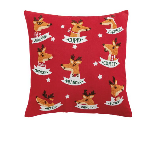 Reindeer Name Pillow