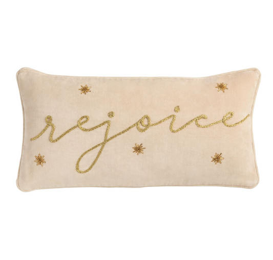 Rejoice Gold Pillow